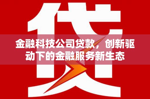 舞钢金融科技公司贷款，创新驱动下的金融服务新生态