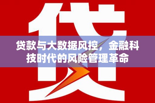 舞钢贷款与大数据风控，金融科技时代的风险管理革命