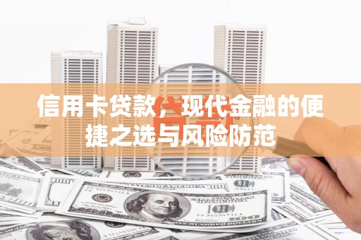 舞钢信用卡贷款，现代金融的便捷之选与风险防范
