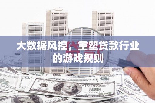 舞钢大数据风控，重塑贷款行业的游戏规则