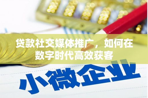 舞钢贷款社交媒体推广，如何在数字时代高效获客