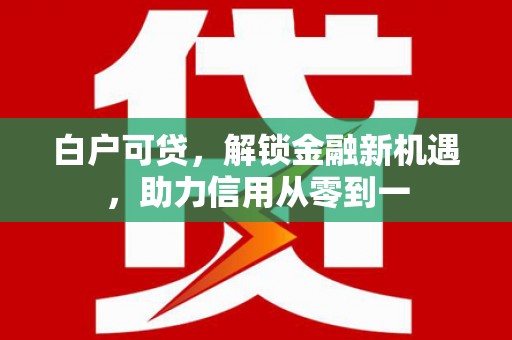舞钢白户可贷，解锁金融新机遇，助力信用从零到一