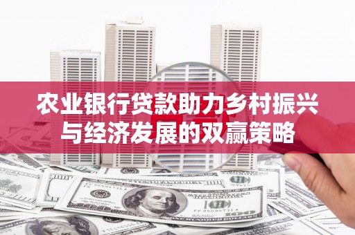 舞钢农业银行贷款助力乡村振兴与经济发展的双赢策略