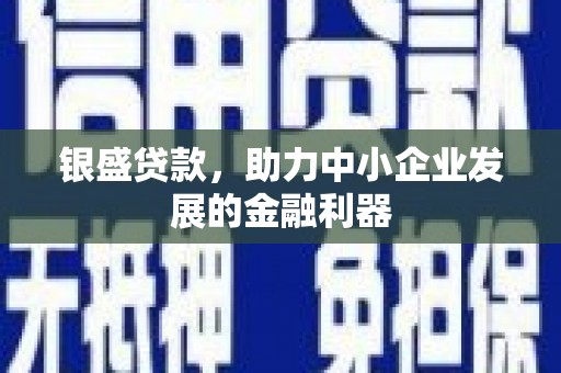 舞钢银盛贷款，助力中小企业发展的金融利器