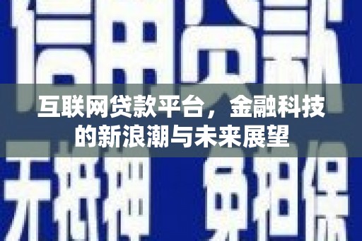舞钢互联网贷款平台，金融科技的新浪潮与未来展望