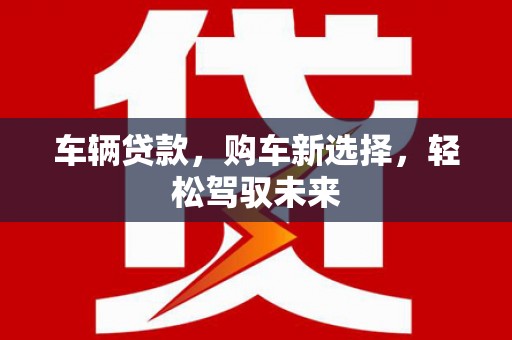 舞钢车辆贷款，购车新选择，轻松驾驭未来