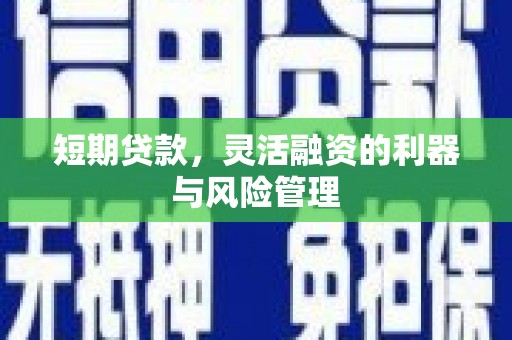 舞钢短期贷款，灵活融资的利器与风险管理