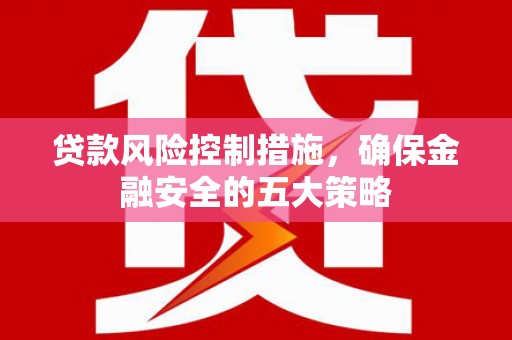 舞钢贷款风险控制措施，确保金融安全的五大策略