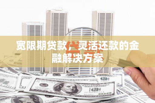 舞钢宽限期贷款，灵活还款的金融解决方案