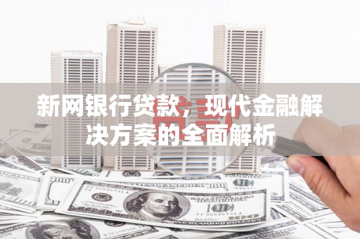 舞钢新网银行贷款，现代金融解决方案的全面解析