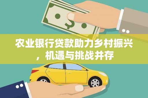 舞钢农业银行贷款助力乡村振兴，机遇与挑战并存