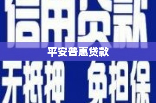 舞钢平安普惠贷款