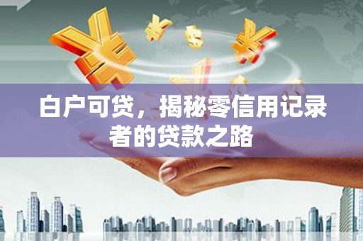 舞钢白户可贷，揭秘零信用记录者的贷款之路