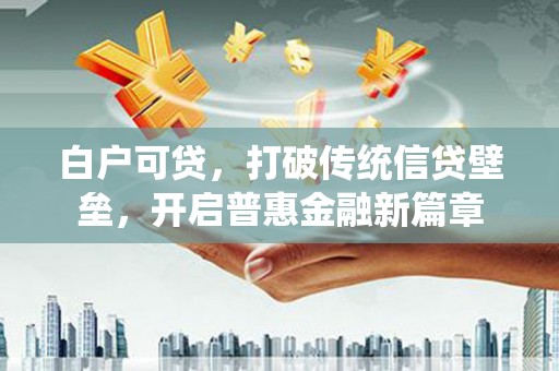 舞钢白户可贷，打破传统信贷壁垒，开启普惠金融新篇章