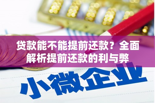 舞钢贷款能不能提前还款？全面解析提前还款的利与弊