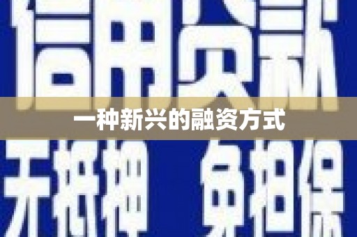 舞钢一种新兴的融资方式